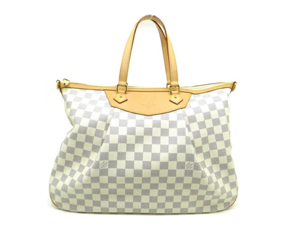 LOUIS VUITTON Bag Shoulder Siracusa Damier Azur White